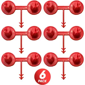 Red Nozzle Set (1-2)(Vertical - Horizontal) for Spray Foam Gun, Precision Wedge Spray for Vertical & Ceiling Coverage, Durable Foam Gun Nozzles for Walls, Partitions, and Overhead Applications