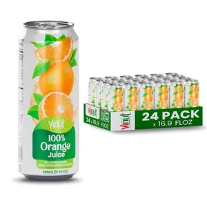 Vinut 100% Orange Juice 6 Pack, 12 Pack & 24 Pack No Added Sugar Sun-Bright Citrus Beverage 16.9 Fl Oz Pure Premium Quality Real Juice