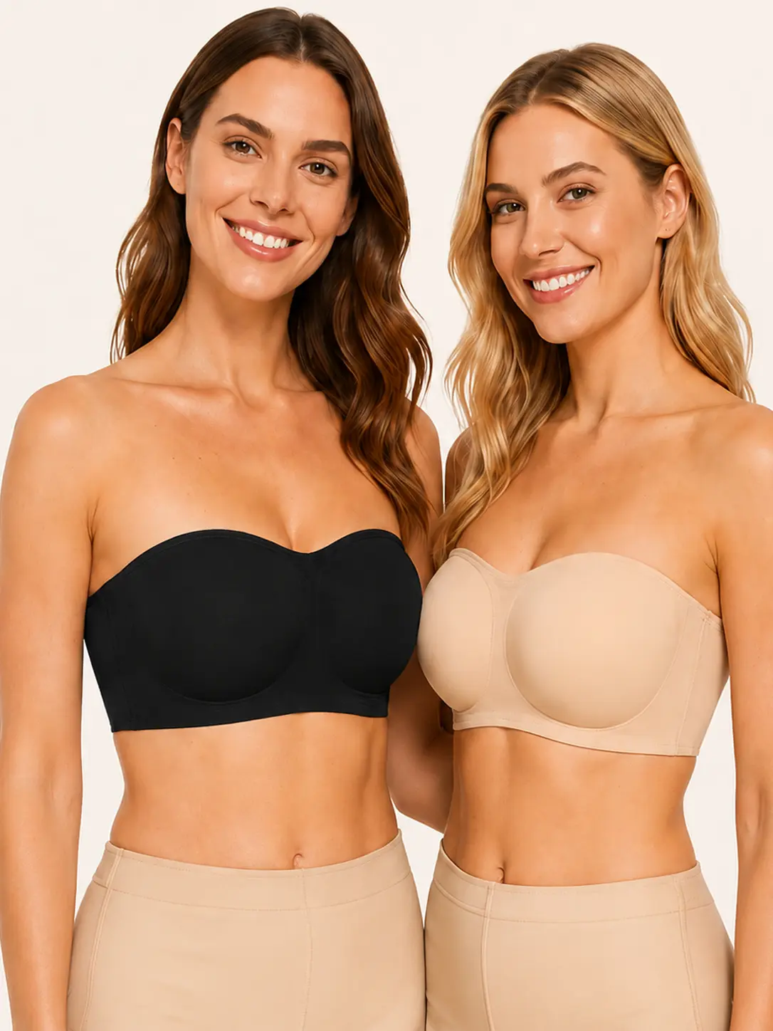 Sport Bras for  Womens Strapless Bra Jelly Push Up Seamless Bandeau Bra Wireless Non Slip Silicone Tube Top Bras Padded Bralette summer flattering workout yoga outdoor activity sporty sexy gym breathable performance fabric the she fit cross