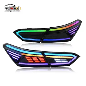TT-ABC RGB Tail Lights For 2018-2024 Toyota Camry 8th Gen Rear Lamp Assembly