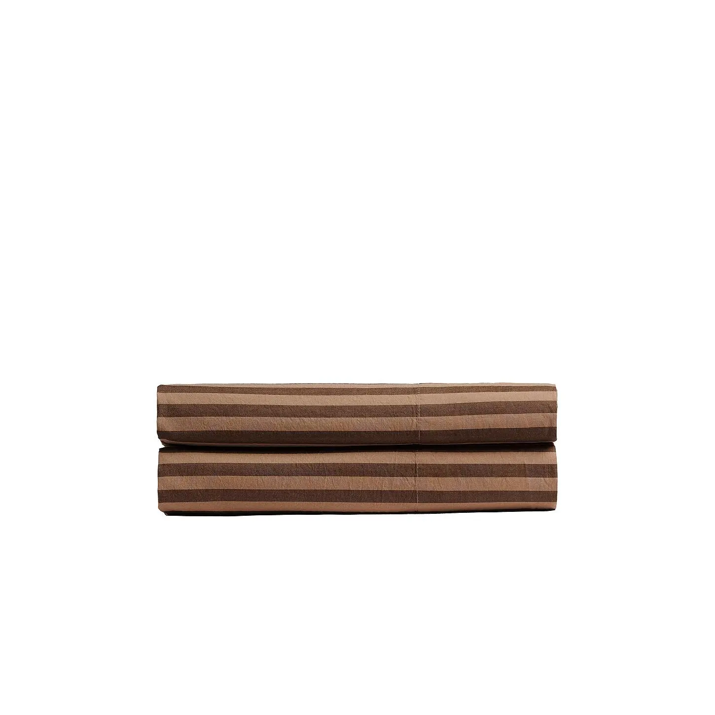 Parachute Percale Fitted Sheet in Adobe Stripe