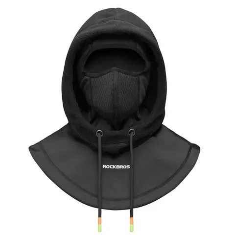 ROCKBROS Unisex Adult Adjustable Thermal Fleece Ski Mask - Water-resist Outer, Windproof, Breathable Double Layer Full Face Balaclava, Snug Fit Sporty Full Ski Face Covers & Mask for Cold Outdoor Biking