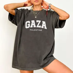 Gaza Palestine Shirt, Save Palestine Graphic Tee Women, Free Palestine Printed T-Shirt, Human Rights Unisex Shirt, Comfy Oversized Graphic Tee, Gift For Palestinian, Tops For Women, Womenswear Cotton Fabric Comfort Chic Style