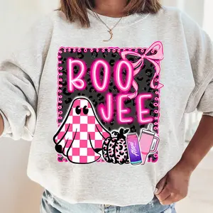 Coquette Neon Halloween Shirt, Boo Jee Bow Frame Checkered Swirl Glitter Leopard Ghost Pumpkin Alani Nu Drink Sweatshirt - Find Your Perfect Fit
