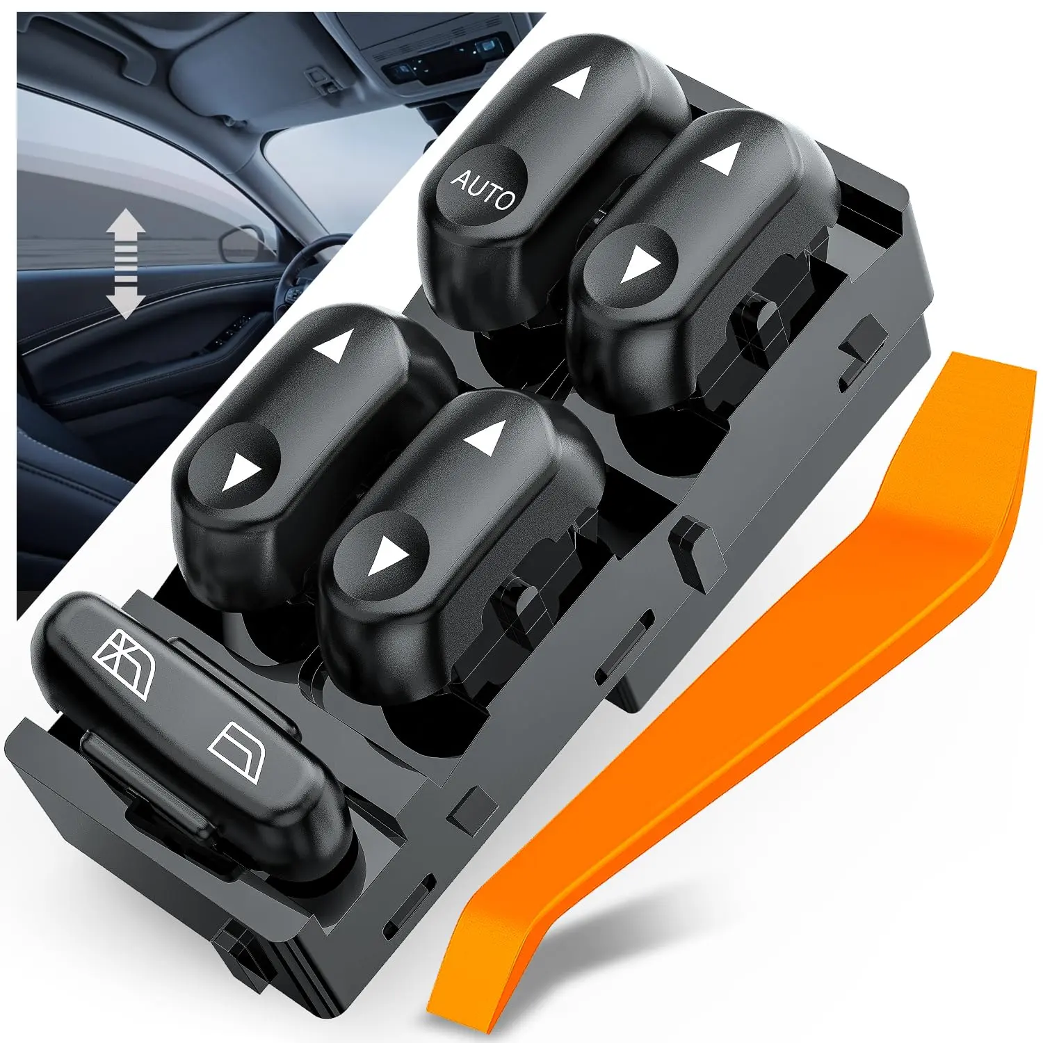 Nilight Power Master Window Switch Unit - ABS Plastic, Vibration-Resist Plug-and-Play Window Controls, OE-Like Replacement for 2002-2006 Ford/Mercury Models (F250-F550, Excursion, Explorer, Grand Marquis, Mountaineer)