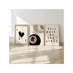 Retro Set Of 3 Pieces Wall Art 8 Ball Poster Ace Card Print College Apartment Y2K Room Decor 70s Prints How Lucky Are Canvas Painting Posters And Prints Wall Art Pictures For Living Room Decoration