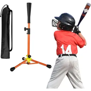 Baseball Tee, 20.87 to 31.29 Inches Batting Tees for Baseball with Carry Bag, Portable  Baseball Tees for Hitting, Tripod Tanner Tee for Baseball Practice Stand Aged 3-8
