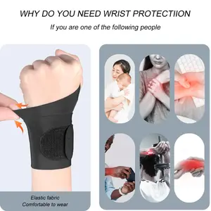 Unisex Sports Wristband Comfortable Breathable Wrist Support Brace for Tennis Basketball Fitness Daily Exercise Workout Gym Accessories Adjustable Compression Wrap