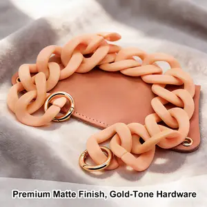 11.81in Frosted Matte Resin Handbag Handle Pink, Bag Decoration Chain, DIY Purse Replacement Handle Strap For Tote Crossbody Clutch Shoulder Bag