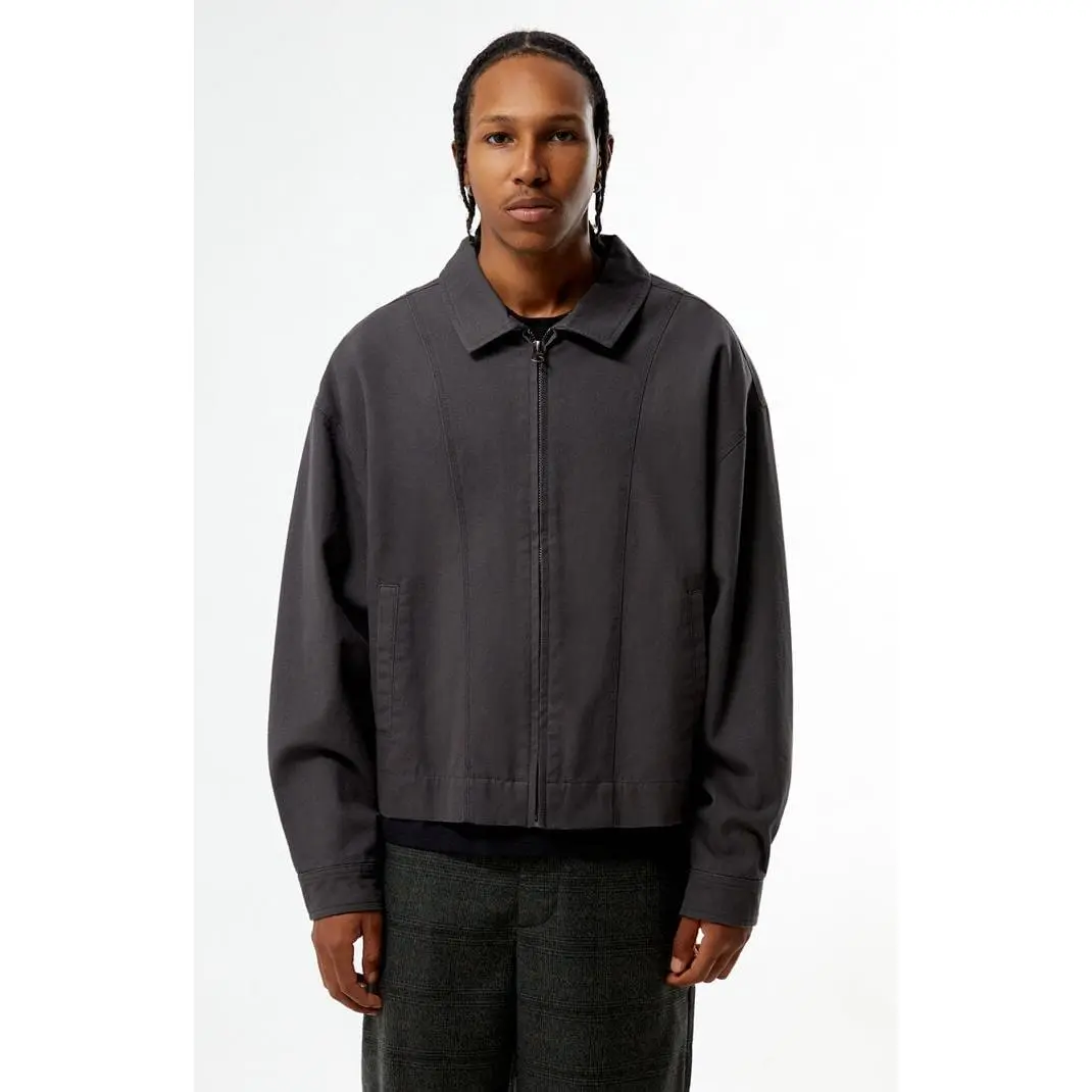 Pacsun Men's Gray Double Seams Gas Jacket Pacsun Men's Gray Double Seams Gas Jacket