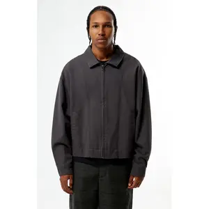 Pacsun Men's Gray Double Seams Gas Jacket Pacsun Men's Gray Double Seams Gas Jacket