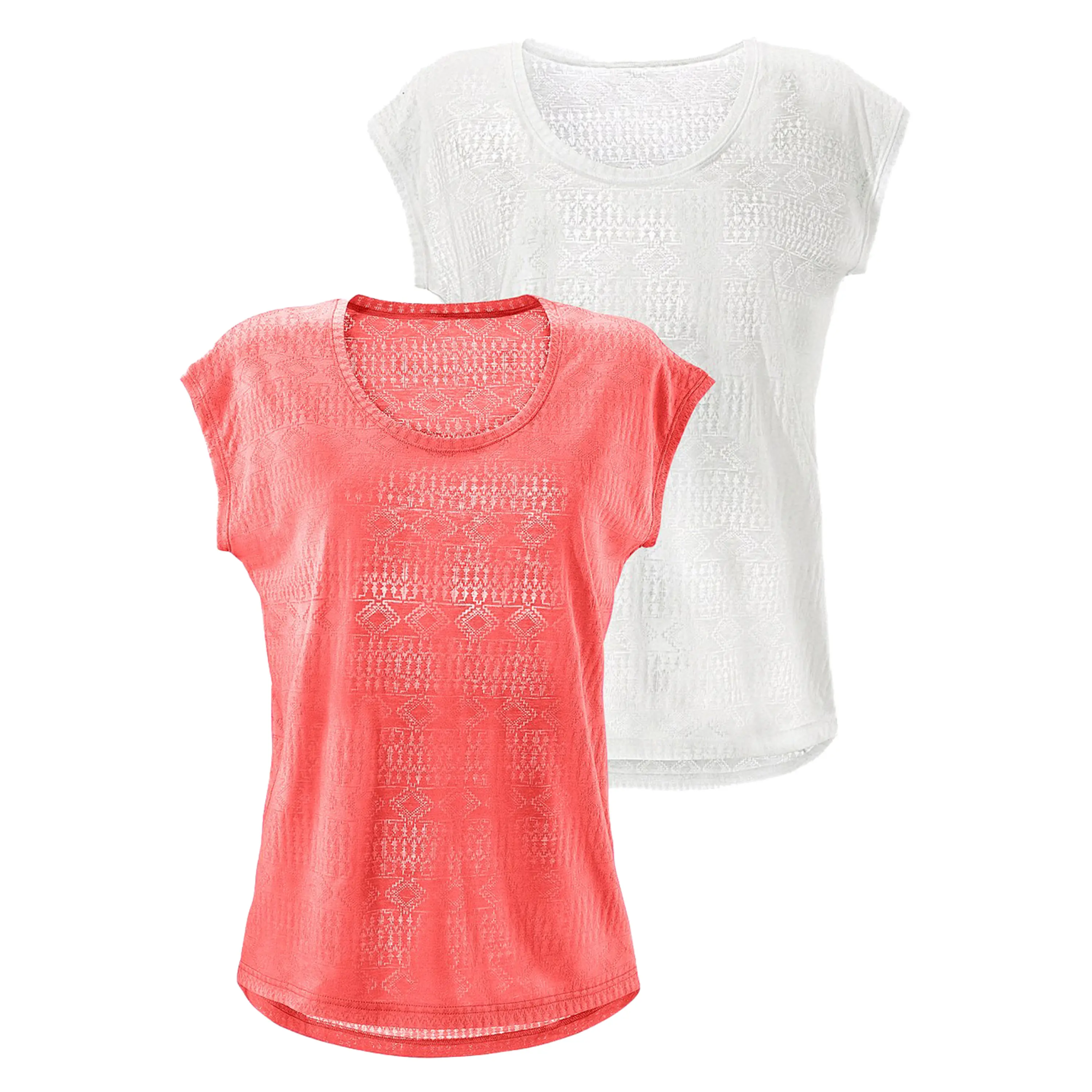 LASCANA Women's 2 Pk Pointelle Tops