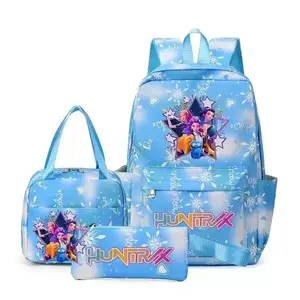 new 3Pcs K-P-o-p Witch Hunter Backpack 3PCSSetl 16 Inch Kids School Backpack for GirlsLunch Bag & Pencil Case, 2026 Must HaveBack to School Gift for Teens