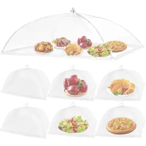 Food Covers Set, Food Tents for Outside, 1 Extra Large (40 x 23.6in) + 6 Large (17 x 17in) Mesh Food Covers for Outdoors, Screen Tent Nets for Party,Picnics,BBQ,Fruit Cover