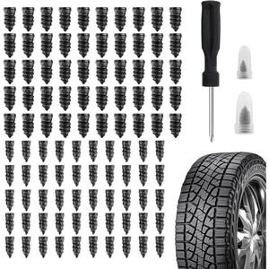 Rubber Flat Tire Repair Kit for Fast Repair of Tire Punctures,Tire Plug Kit with Screwdriver,Durable Car Tire Repair Kit Self-Service Repair Nails for Car Motorcycle Truck.