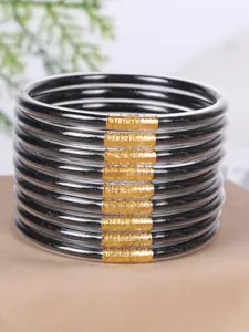 Fashion Solid Color Jelly Bangle for Women, 9pcs Fashion Jewelry for Party, Daily Clothing Decor, Trendy All-match & Exquisite Jewelry, Gifts for Girlfriends, Stackable Bracelets, Trendy Bangles, Fashionable Bracelet
