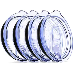 20 & 10 oz Pack of 4 Replacement  for Yti Tumblers - 3.3 Inch Diameter - Spill Proof  Silicon Sliding Covers, Fits Yti Tumblers, Hydro Flsk,  No Leak Design, Splash Resistant Mug