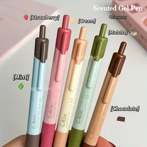 3/5/10pcs assorted-fragrance retractable gel pens, black ink, 0.5mm nib, for back-to-school gifts, Christmas and birthday celebrations, writing instruments, Writing stationery, Writing tools, office supplies and accessories, styles shipped at random
