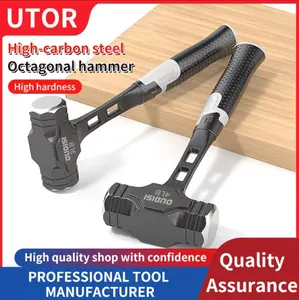 One-piece octagonal hammer, multiple specifications available (2/3/4 lbs), impact-resistant hammer, suitable for indoor and outdoor use, office and home decoration, indoor construction tools