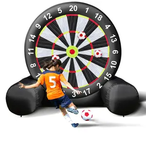 10Ft Inflatable Soccer Dart Board With Sticky Balls And Air Blower Giant Kick Darts Outdoor Party Fun Dart Board Yard Lawn Game For Kids Adults