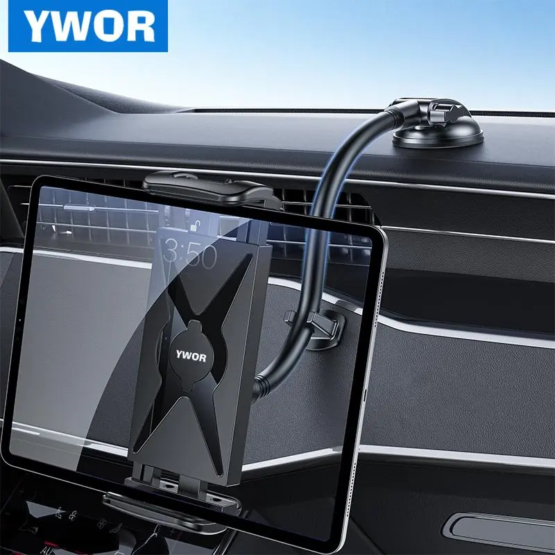 Car Dashboard Tablet Holder Mount, Truck Dashboard Phone Stand, Cellphone Car Mount, Cell Phone Mounts, Smartphone Holder with Strong Sticky Gel Suction Cup, Phone Accessories for iPad Pro 9.7, 11, 12.9 / Air/Mini, iPhone, Galaxy Tabs, More 4-13" Devices