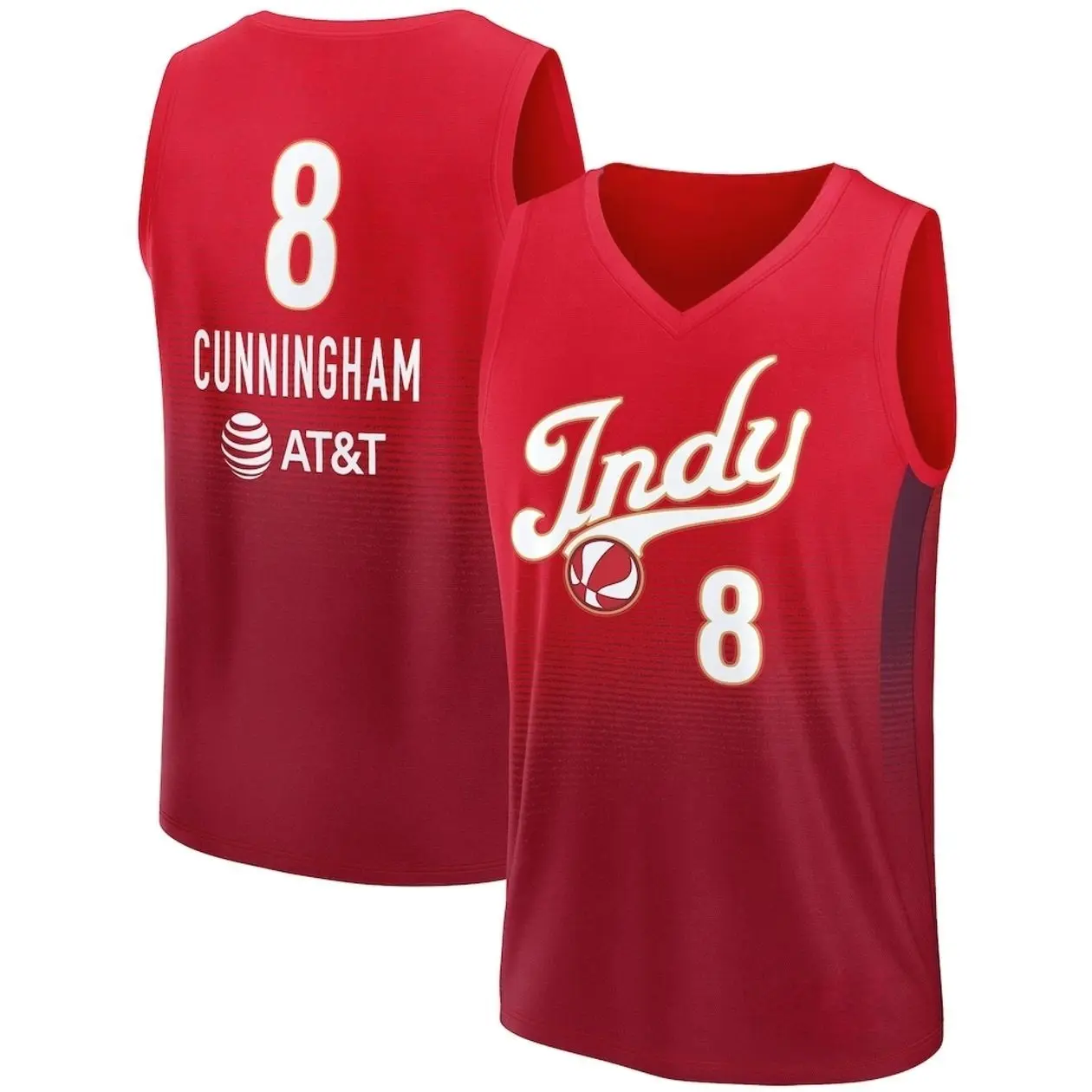 Unisex Football #8 Cunningham Indiana Team Fast Break Replica Jersey - Rebel Edition - Red