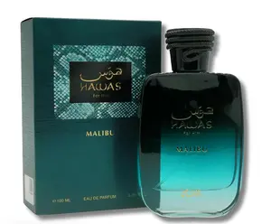 Rasasi Hawas Malibu Eau de Parfum 3.4 oz (100ml) for Men | Fresh Fruity Aquatic Fragrance Rasasi Hawas Malibu Eau de Parfum 3.4 oz (100ml) for Men | Fresh Fruity Aquatic Fragrance