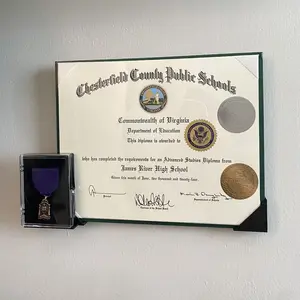 3D Printed Wall Mount Diploma And Medal Holder