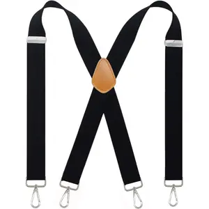 Suspenders For Men 1.4 Inch X  Wide Suspender Heavy Duty Swivel Belt Loops With 4 Snap Hooks