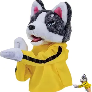 Kung Fu Husky, Punching Puppet, Dog Hand Puppet - Boxing Puppets, Kung Fu Animal Toy Husky Gloves with Sounds and Boxing Action, Boxing Puppet for Kids & Gifts.