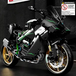 Motorcycle Model Building Blocks Toy, Large Motorcycle Model Building Blocks, Creative and Educational Building Blocks Toy for Boys & Girls