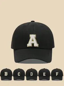 1PC Baby Baseball Cap Adjustable Sun Protection Hat, Personalized Cap Customizable Name Initials Letter Design, Fashionable Casual Outdoor Wear for Toddlers