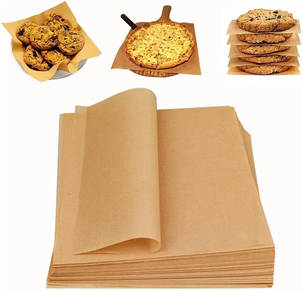 100 pieces of baking paper, suitable for baking, grilling, air fryers, steaming and other scenarios. Suitable for making baked goods such as bread, cakes, cookies, etc,