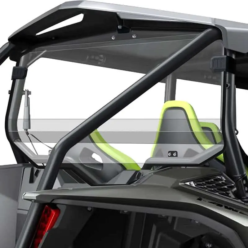 StarknightMT Talon 1000 Rear Windshield - Clear Polycarbonate Back Window for Talon 1000X-4| 4 Seater, 2019-2025
