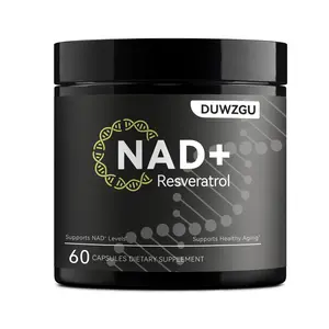 Liposomal NAD+ Resveratrol 60 Capsules Advanced Cellular Energy Support Mental Focus Supplement