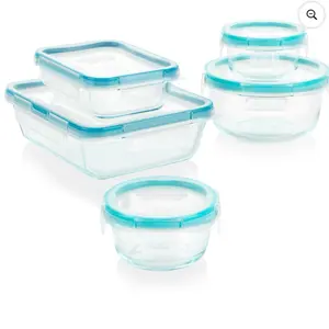 Snapware Glass Storage Containers 10-Piece Set with Airtight Lids for Food Preservation and Organization