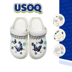 USOQ Shoe Charms For Crocs 18pcs Colorful Butterfly Shoe Charms For Women Fashion DIY Accessories Charm Button Shoe Decoration For Halloween Christmas Thanksgiving Party & Daily Wear Creative Gift Idea - Footwear