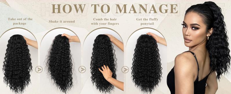 AISI HAIR Drawstring Ponytail Extension for Black Women Synthetic Clip in Ponytail Extension Long Curly Wavy Hairpieces for Daily Use Wavy AISI HAIR Drawstring Ponytail Extension for Black Women Synthetic Clip in Ponytail Extension Long Curly Wavy Hairpieces for Daily Use Wavy