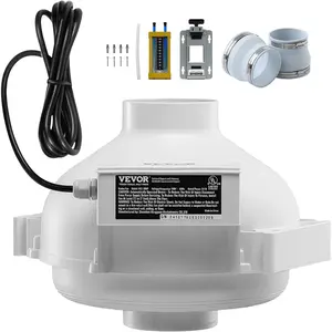 TikTokShopBlackFridayVEVOR Radon Mitigation Fan System,4inch 260CFM,4 X4 Kits