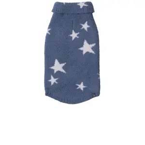 Barefoot Dreams CozyChic Starry Night Pet Sweater in Blue Dusk & Pearl