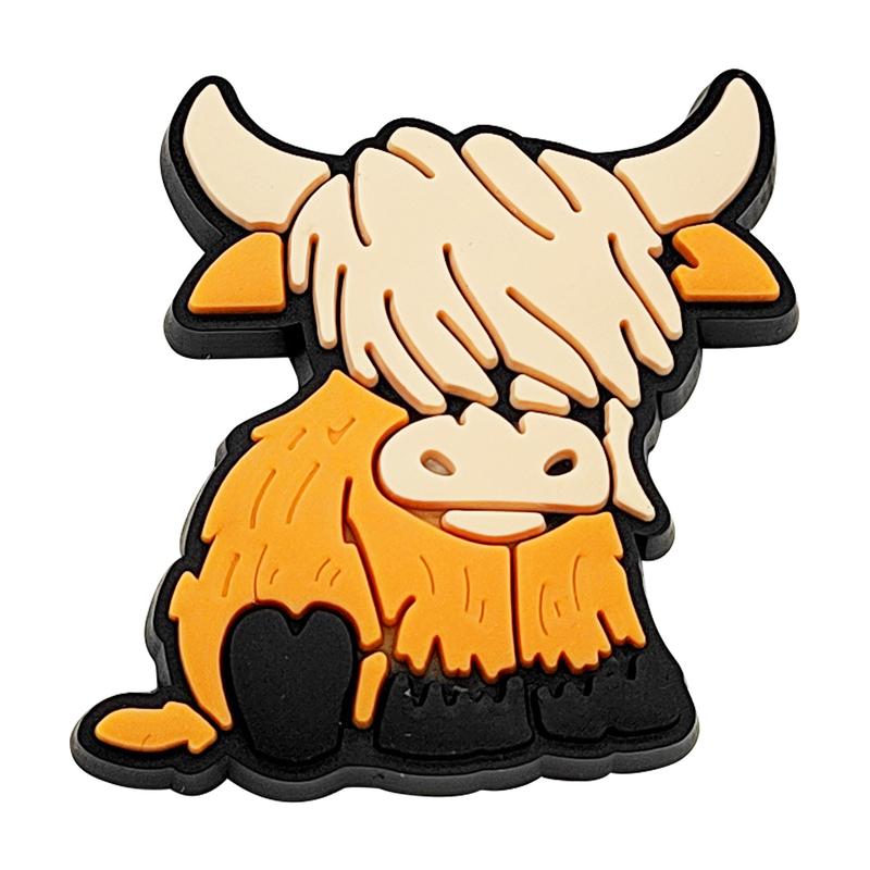 Cartoon Cow Croc Shoe Charms for Kids Boys Girls Women Men PVC Wristband Sandals Clog Accessories Party Favor with Dragon and Character Designs Footwear