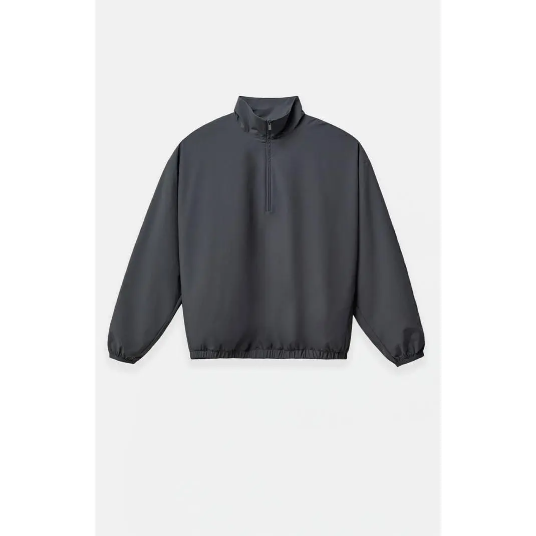 Fear of God ESSENTIALS Men's Women's Iron Gray Classic Half Zip Sweatshirt Fear of God ESSENTIALS Men's Women's Iron Gray Classic Half Zip Sweatshirt