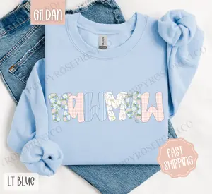 Floral Mawmaw Sweatshirt, Cute Spring Grandma Sweater, Coquette Mawmaw Crewneck