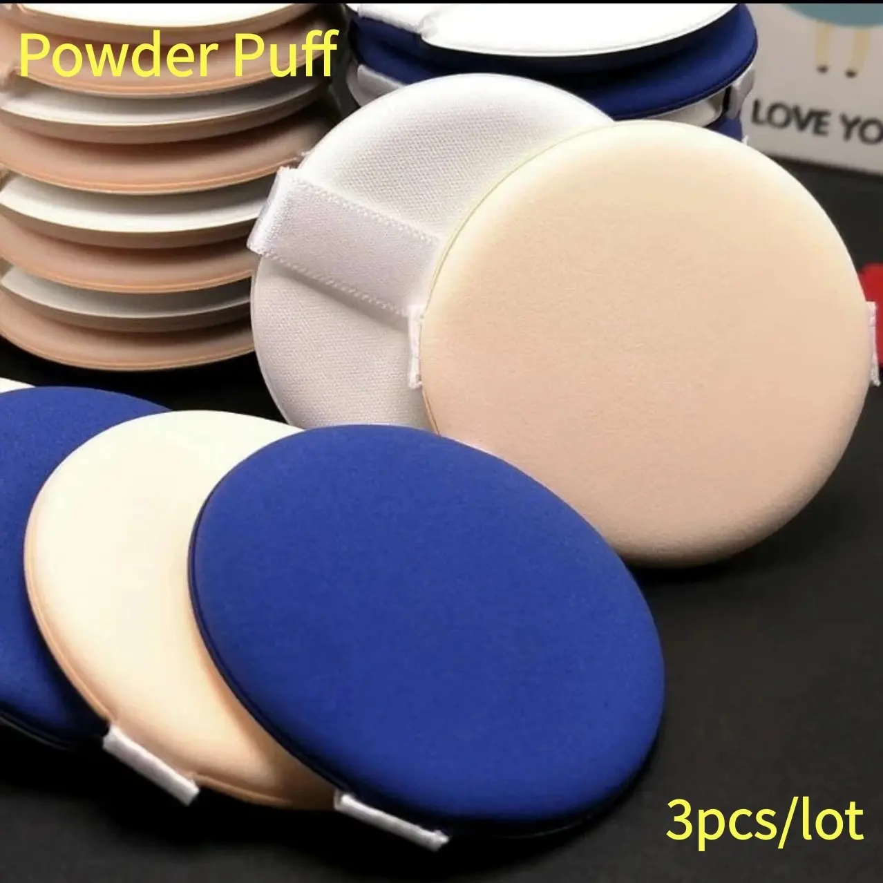 3pcs/lot Wet & Dry Dual-Use Powder Puff, No Cakey Makeup Sponge for Cushion Foundation, Loose Powder, Pressed Powder, Soft Makeup Tool for Flawless Setting, Dusting Powder Puff, Makeup Puffs