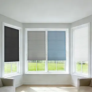 1pc-Adjustable Pleated Sunshade Curtain, Easy Install & Remove, No Drilling Required, Spring Summer Shade & Light Blocker, Universal for Room Living Room Office Windowshades Non Drill Blinds, Window Shade Cover