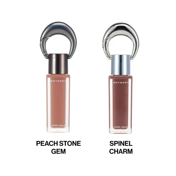 Spinel Charm & Peach Stone Gem