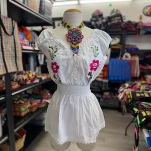 Amazin Mexican Blouse Top cotton Boho 5 de Mayo size M/L