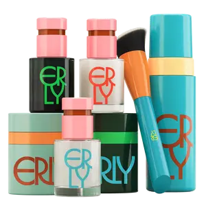 The 7 ERLY Essentials: Gentle Foaming Cleanser, ERLY Start Moisturizer with SPF 40, three targeted serums: Niacinmide; Hyaluronic Acid; Phloretin,  Night Moisturizer with Peptides,