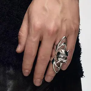 Multi-Spike Claw Armor Open Adjustable Punk Ring