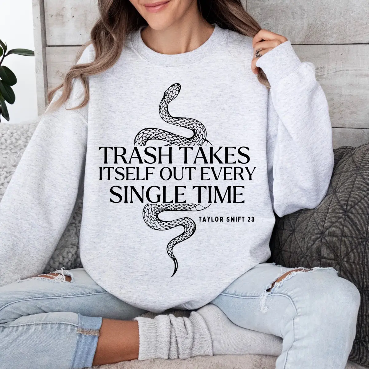 Trash takes itself out sweatshirt
